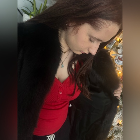 Full length Mink Black Fur Coat - Picture 7 of 10